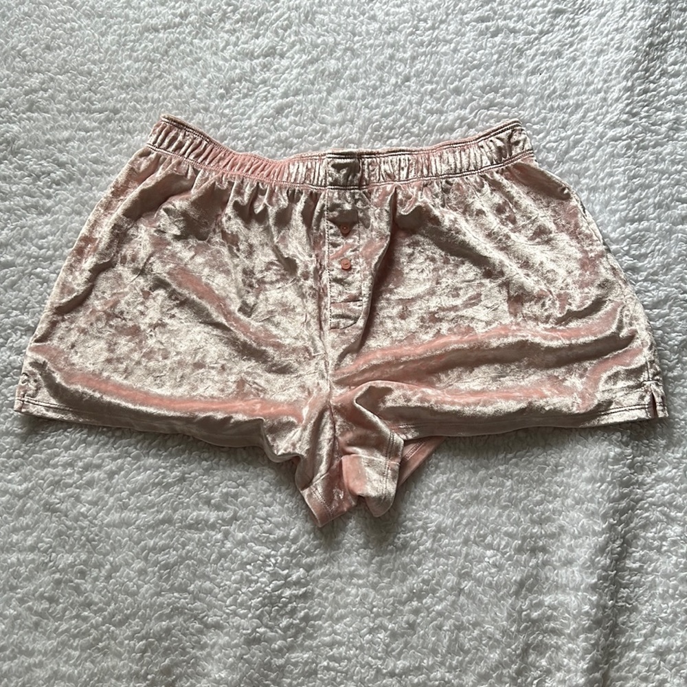 PINK velvety pj pants size- small